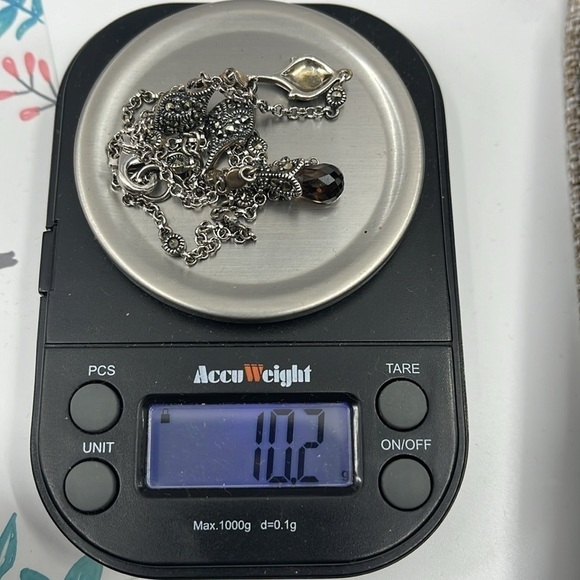 Vintage Sparkle ✨ Suspicion 925 Silver & Marcasite Elegance Necklace 🖤 - Picture 11 of 13